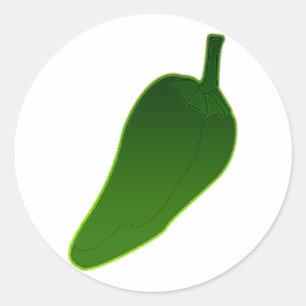 Jalapeno Pepper Classic Round Sticker