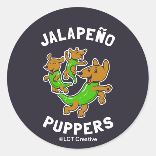 Jalapeo Puppers Classic Round Sticker