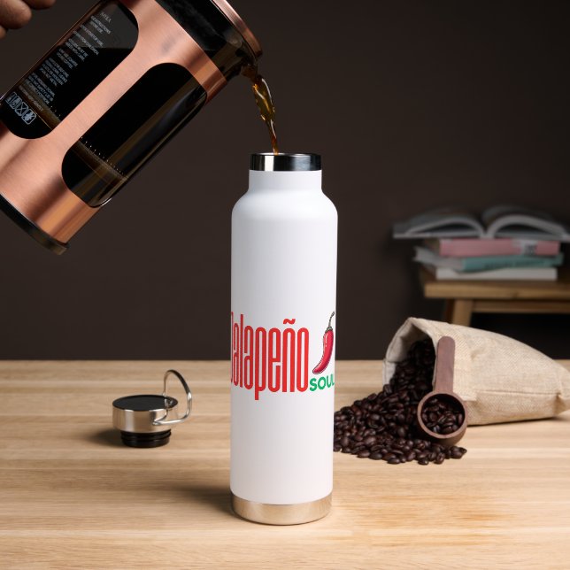Jalapeño Soul – Reusable Eco Bottle with Spicy Att (Coffee (Rotated))