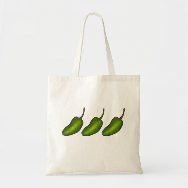 Jalapenos Green Hot Jalapeno Pepper Peppers Tote Bag (Front)