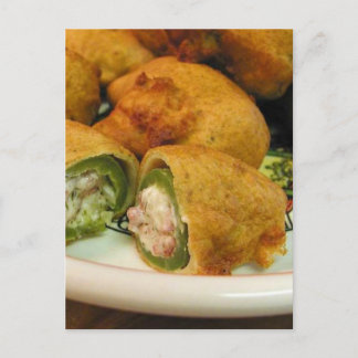 Jalapenos Stuffed Food Dinner Cooking Postcard