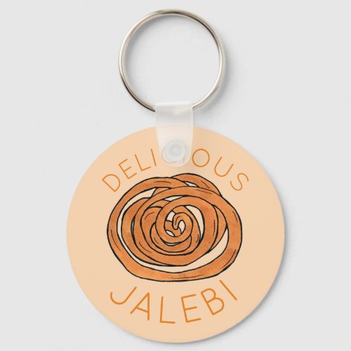 Jalebi South Asian Indian Mithai Sweet Snack Food Keychain