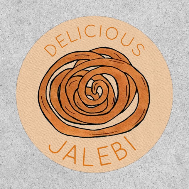 Jalebi South Asian Indian Mithai Sweet Snack Food Patch (Front)