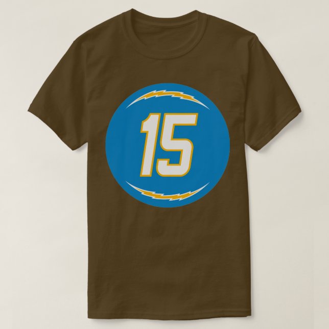 Jalen Guyton Number 15 Jersey Los Angeles Chargers T-Shirt (Design Front)