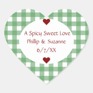 Jalepeno Jelly Wedding Favor Jar Sticker Labels