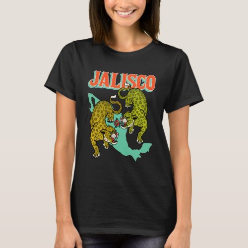 Jalisco Mexico Jaguar Cat World Travel Mexican Pri T_Shirt