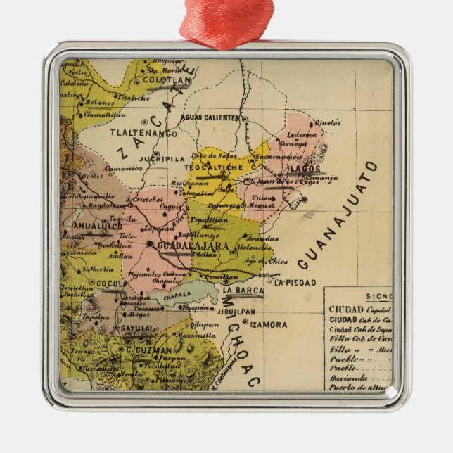 Jalisco, Mexico Metal Ornament (Front)