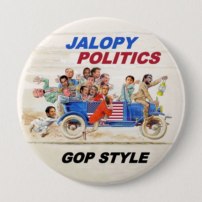 Jalopy Politics Button (Front)