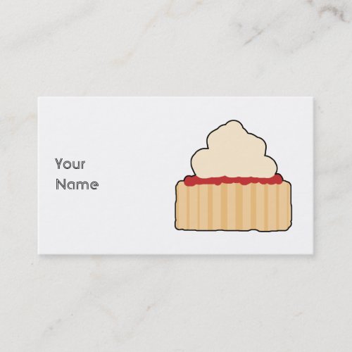 Jam and Cream Scone. Business Card Template