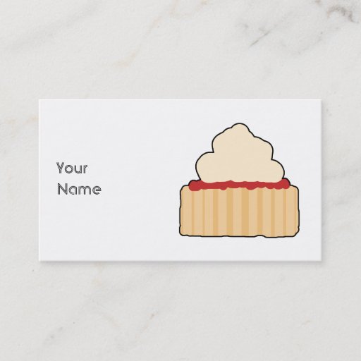 Customizable Jam and Cream Scone. Business Card Template