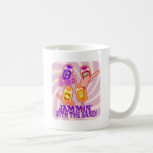 Jam Band Funny Music Cartoon Character Design Coffee Mug