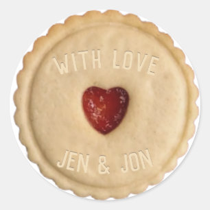 Jam Biscuit Magnet Keychain Classic Round Sticker