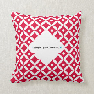 Jam Jar - Simple. Pure. Honest. Pillow. Throw Pillow