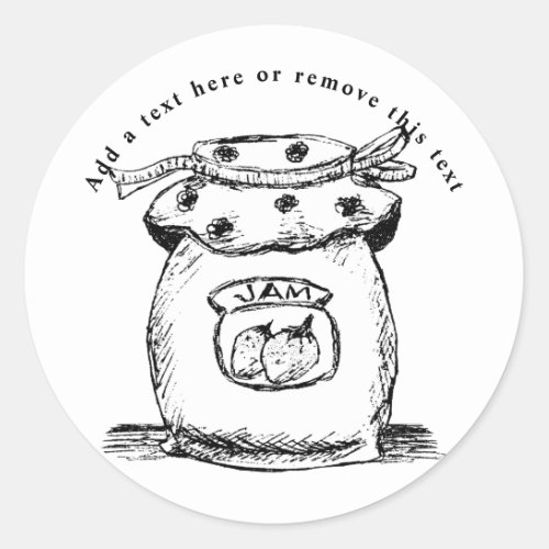 Jam Jar Sketch Classic Round Sticker