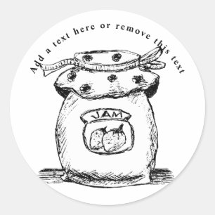 Jam Jar Sketch Classic Round Sticker