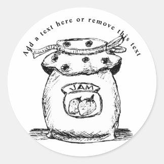 Jam Jar Sketch Classic Round Sticker