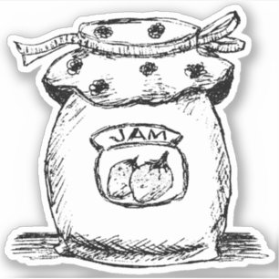 Jam Jar Sketch Sticker