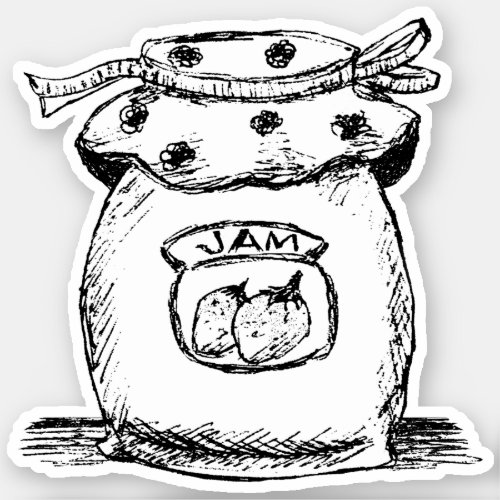 Jam Jar Sketch Sticker