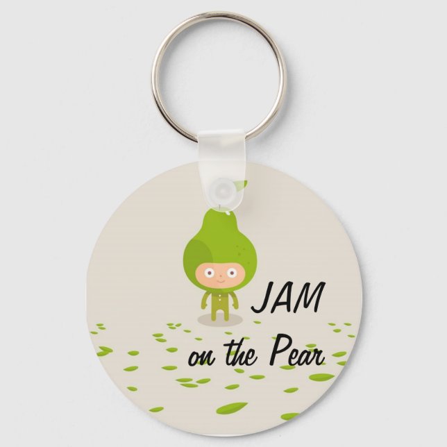 JAM on the Pear Keychain (Front)