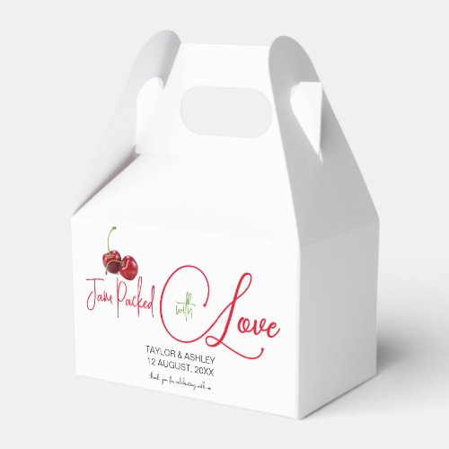 Jam Packed with Love Cherry Wedding Favor Box