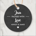 Jam Packed With Love Gift Tags, Wedding Chalkboard Favor Tags<br><div class="desc">These are the perfect little gift tags. You can customize front and back text.</div>