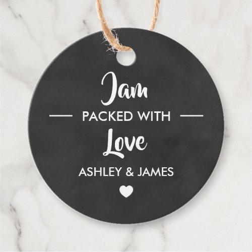 Jam Packed With Love Gift Tags Wedding Chalkboard Favor Tags