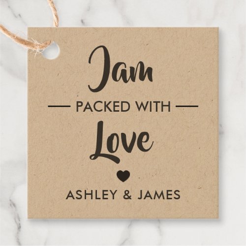 Jam Packed With Love Gift Tags Wedding Tag Kraft Favor Tags