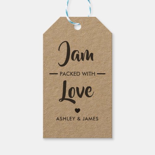 Jam Packed With Love Gift Tags Wedding Tag Kraft Gift Tags