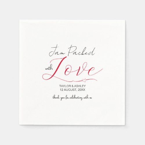 Jam Packed with Love Wedding Napkins