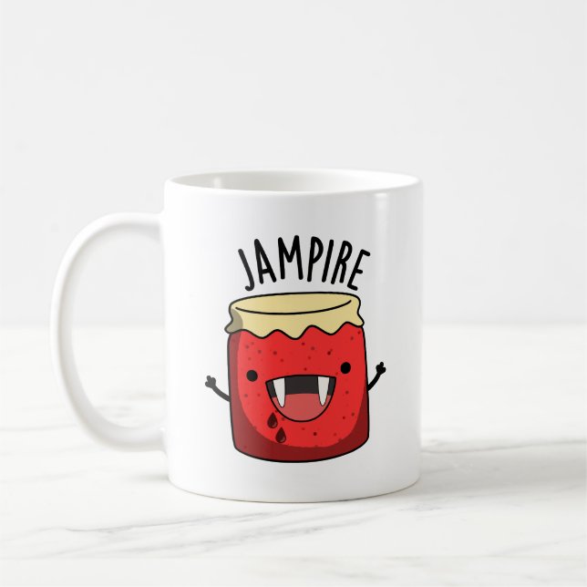 Jam-pire Funny Vampire Jam Pun  Coffee Mug (Left)