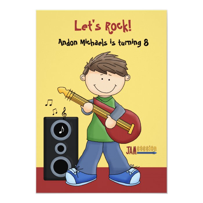 Jam Session Birthday Party Invitation Zazzle