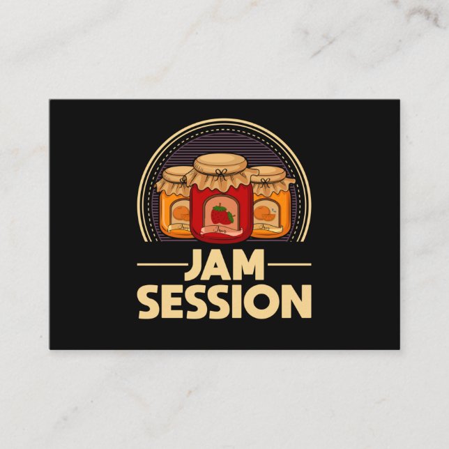 Jam Session Music Pun Jelly Lover Business Card (Front)
