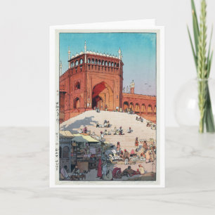Jama Masjid, Delhi, Hiroshi Yoshida Card