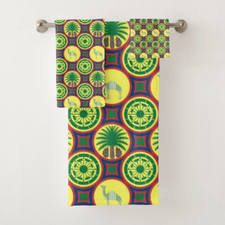 Jamahiri ® Libya | Africa Pattern Bath Towel Set