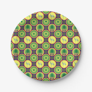 Jamahiri ® Libya | Africa Pattern  Paper Plates
