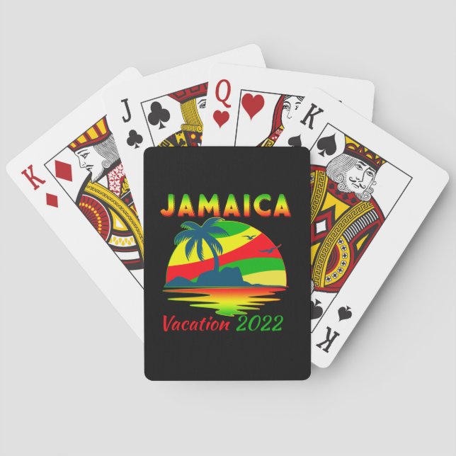 Jamaica 2022 Cruise Vacation Group Matching  Poker Cards (Back)