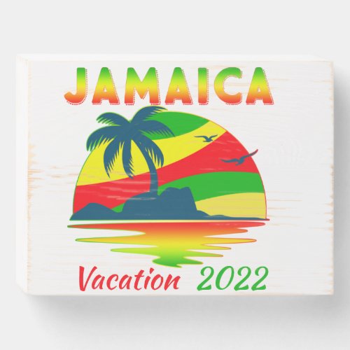 Jamaica 2022 Cruise Vacation Group Matching  Wooden Box Sign