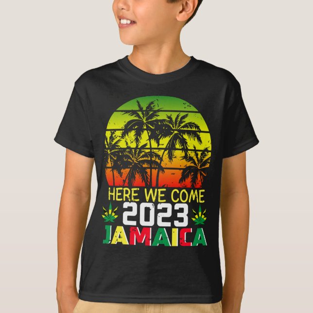 Jamaica 2023 Here We Come Boy T-Shirt (Front)
