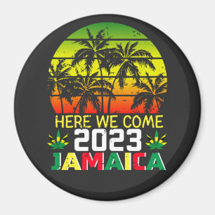 Jamaica 2023 Here We Come Circle Magnet