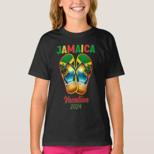 Jamaica 2024 Flip Flop Vacation Tropical Beach T-Shirt
