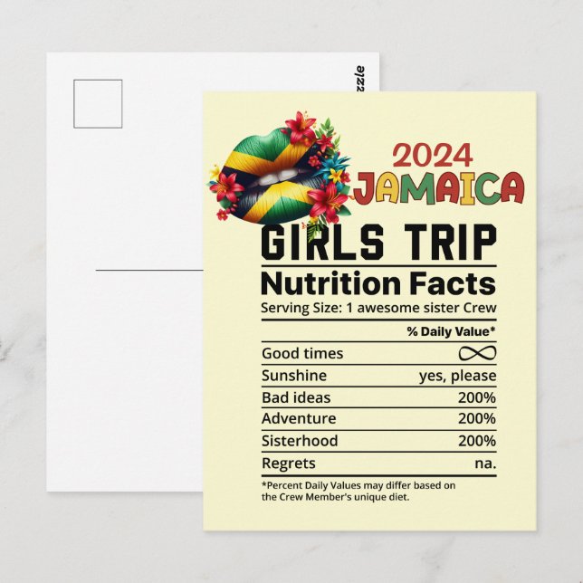 Jamaica 2024 Girls' Trip Celebrate Friendship  Postcard (Front/Back)