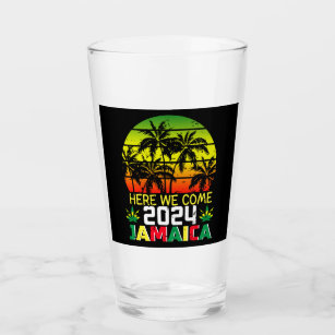 Jamaica 2024 Here We Come Drinking Glass
