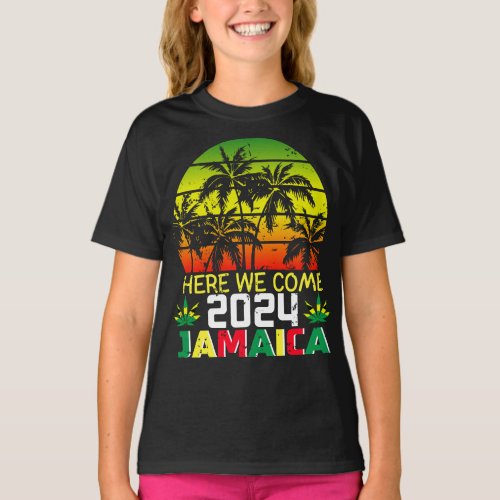 Jamaica 2024 Here We Come Girl T_Shirt