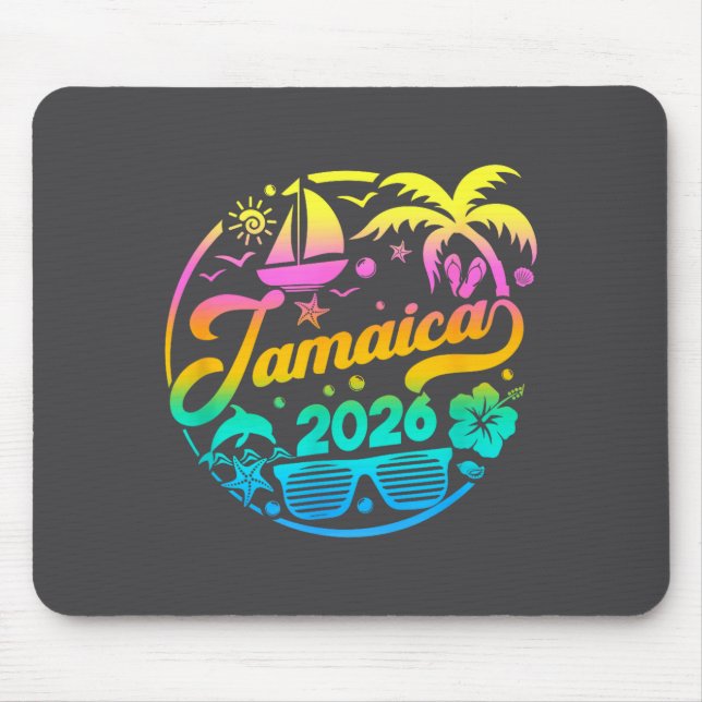 Jamaica 2026 Family Vacation Beach Matching Group  Mouse Pad (Front)