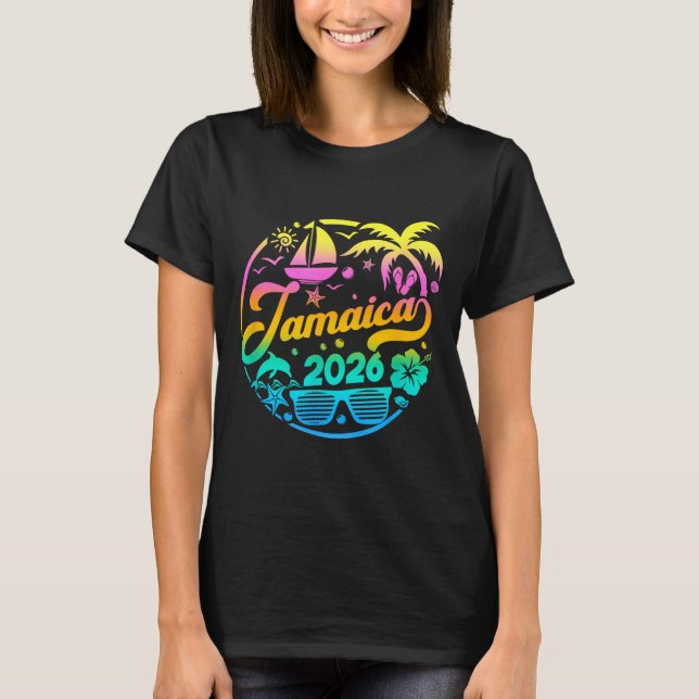 Jamaica 2026 Family Vacation Beach Matching Group  T-Shirt (Front)
