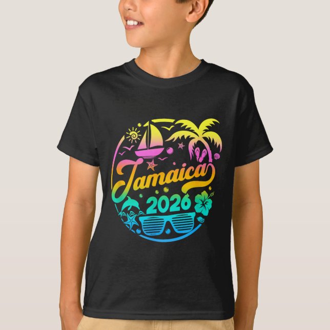 Jamaica 2026 Family Vacation Beach Matching Group  T-Shirt (Front)