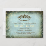 Jamaica 2 Destination Invitation Vintage Linen at Zazzle