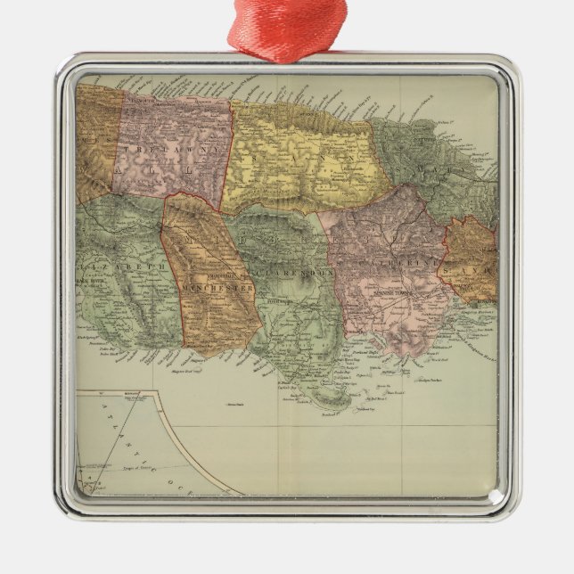 Jamaica 2 metal ornament (Front)