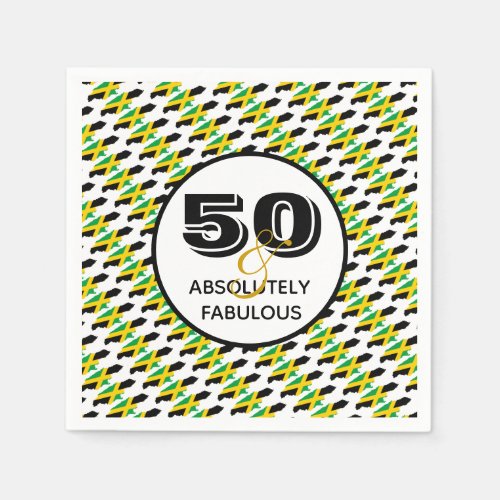 JAMAICA 50 Absolutely Fabulous Party Paper Napkins