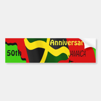 Jamaica 50th anniversary bumper stickers